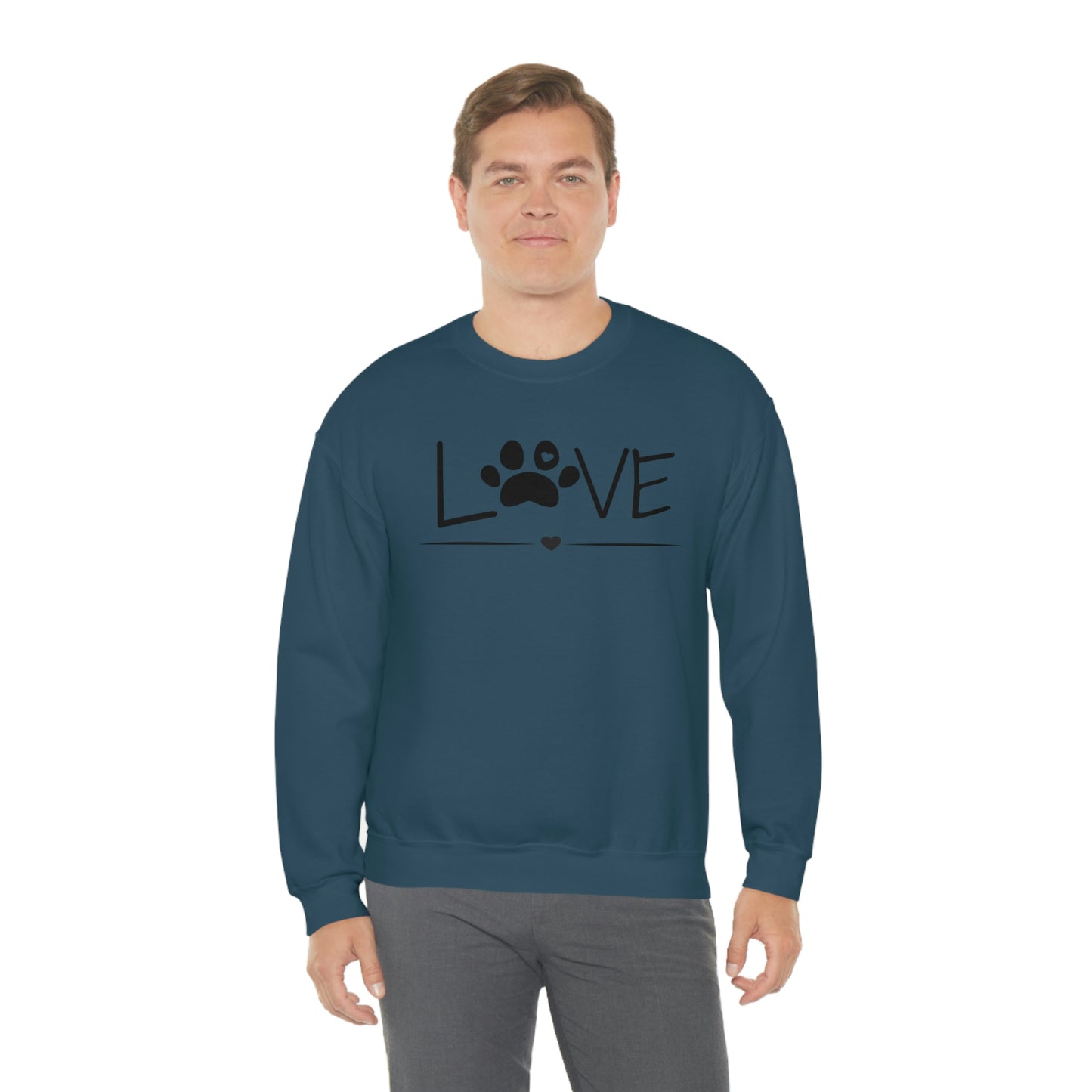 Love Paw Unisex Heavy Blend Crewneck Sweatshirt