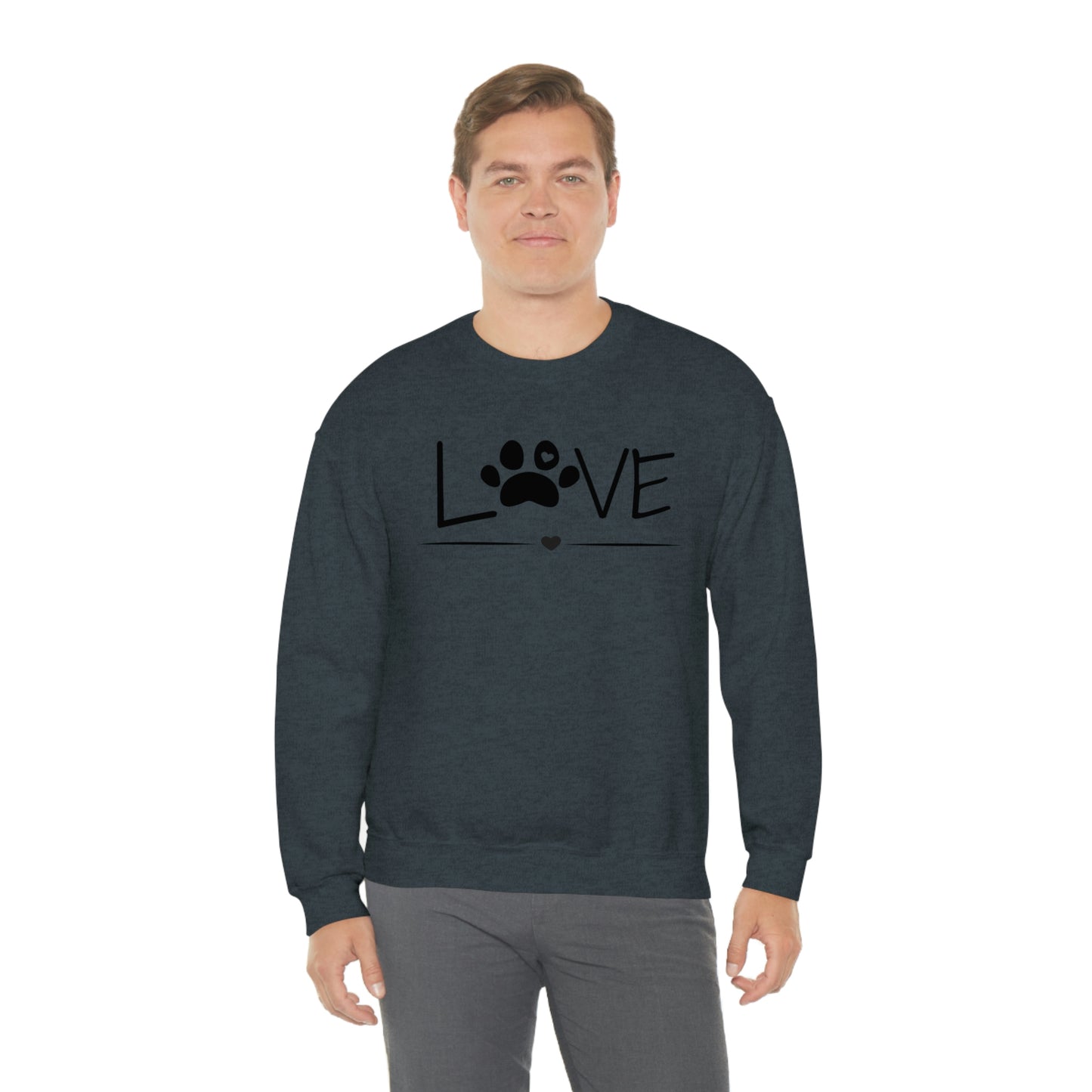 Love Paw Unisex Heavy Blend Crewneck Sweatshirt