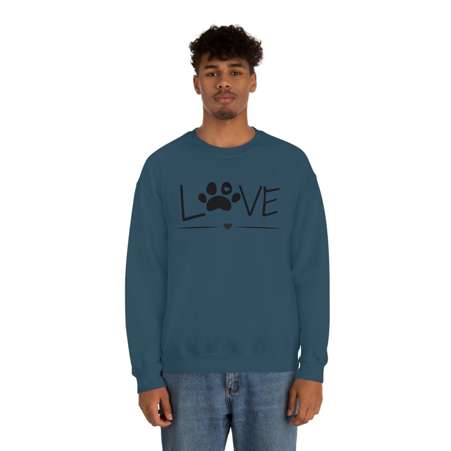 Love Paw Unisex Heavy Blend Crewneck Sweatshirt