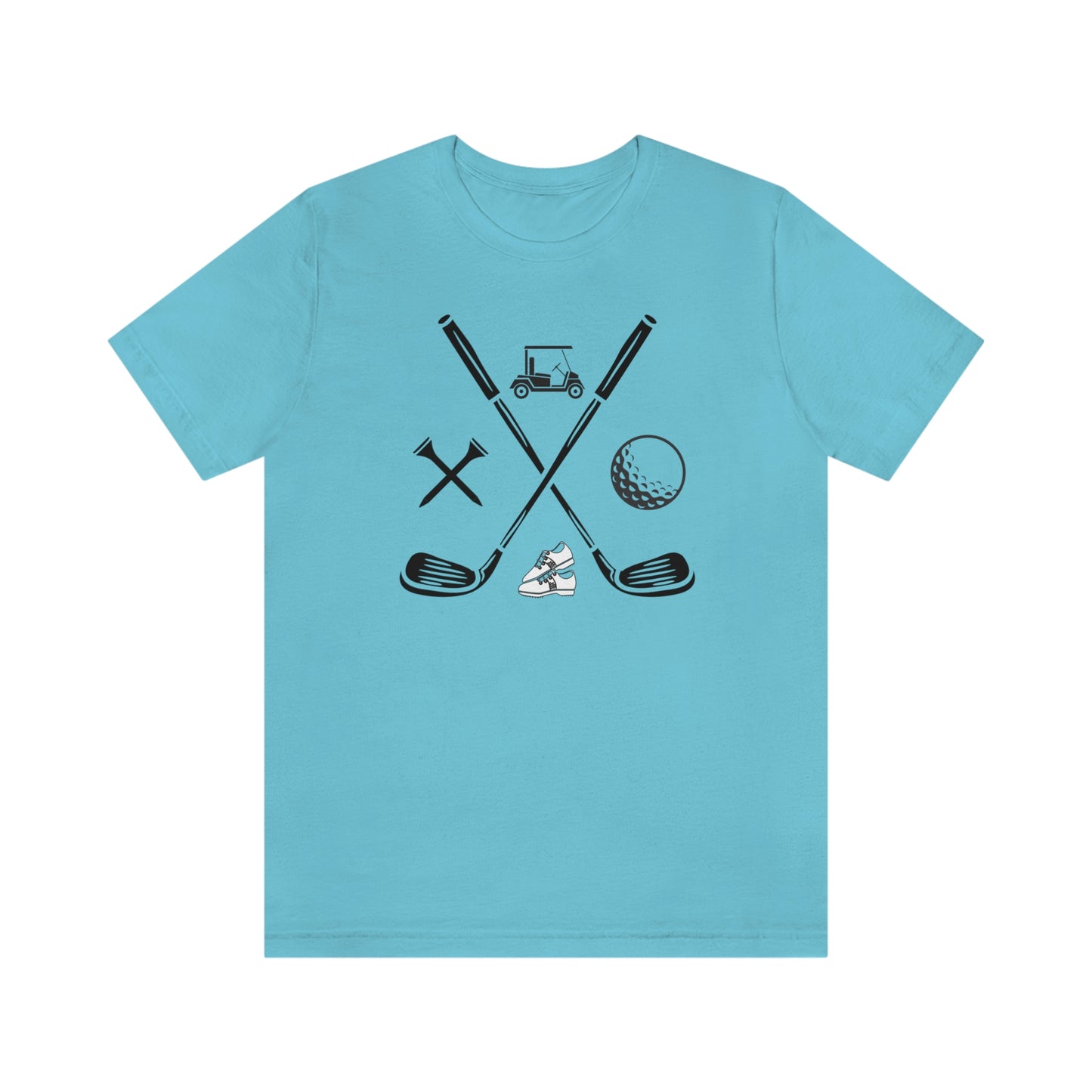 Golf Clubs Golf Ball Golf Tees Golf Cart Golf Shoes Unisex Jersey Short Sleeve Tee