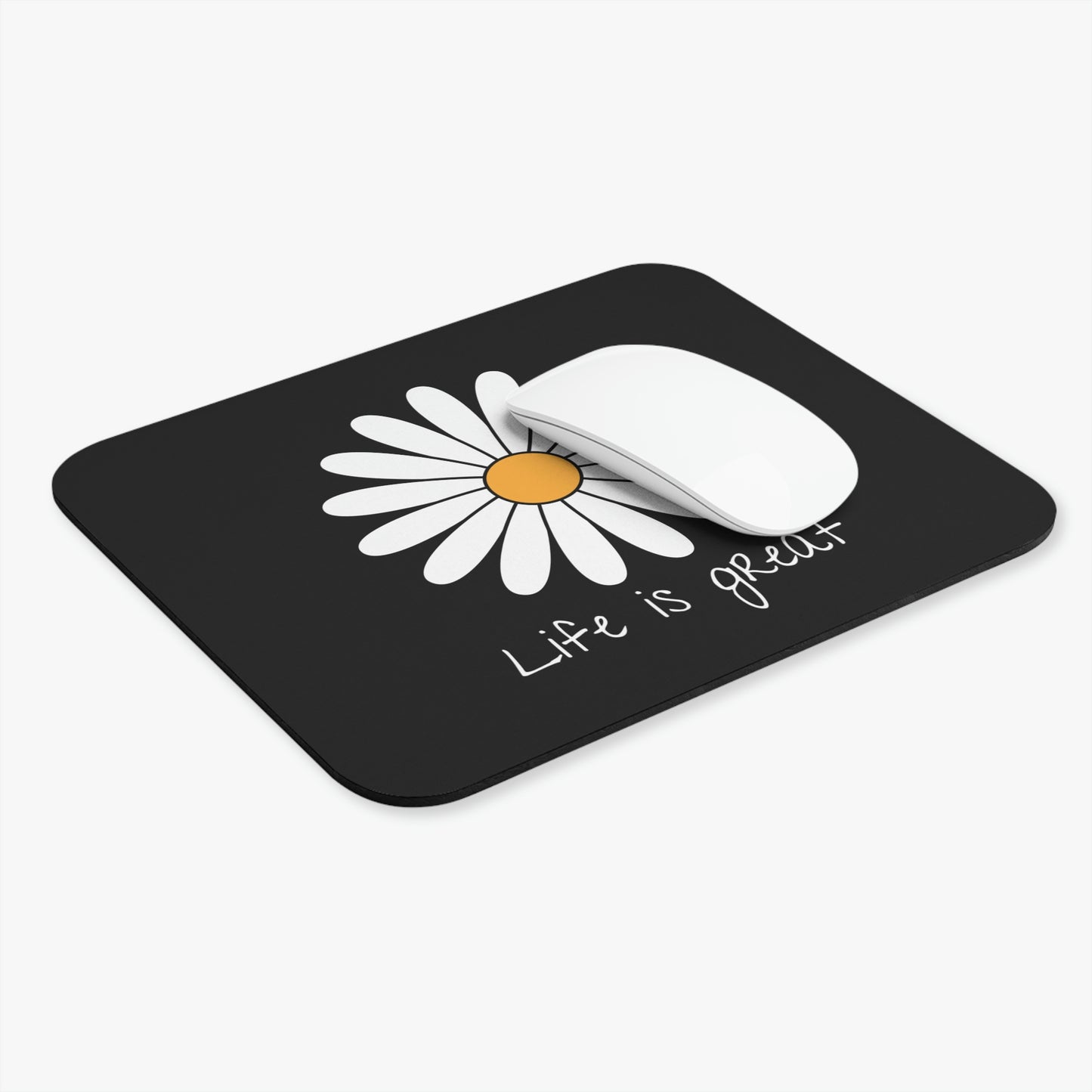 Life is great Mouse Pad (Rectangle) black