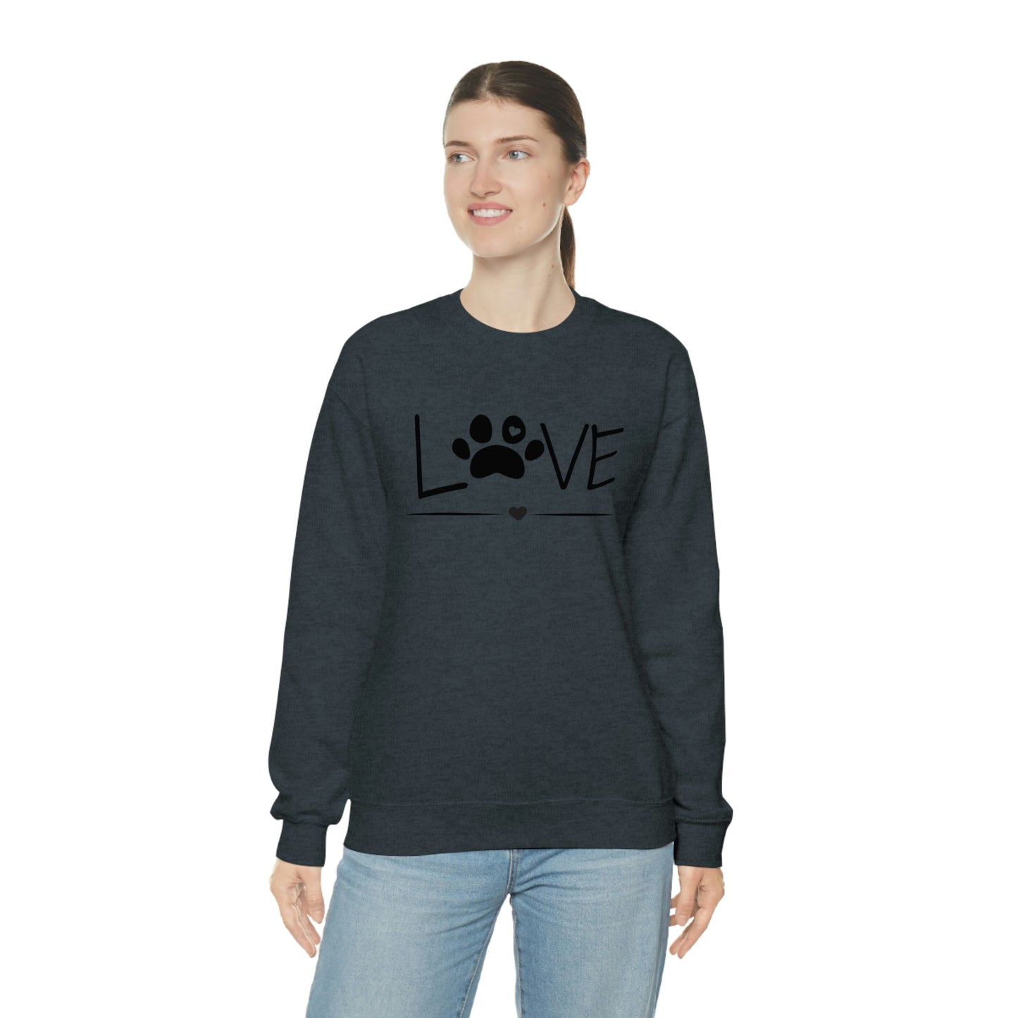 Love Paw Unisex Heavy Blend Crewneck Sweatshirt