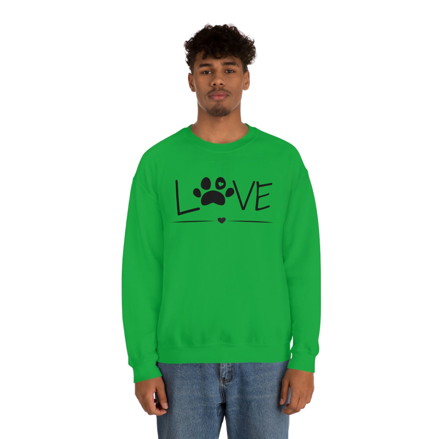 Love Paw Unisex Heavy Blend Crewneck Sweatshirt