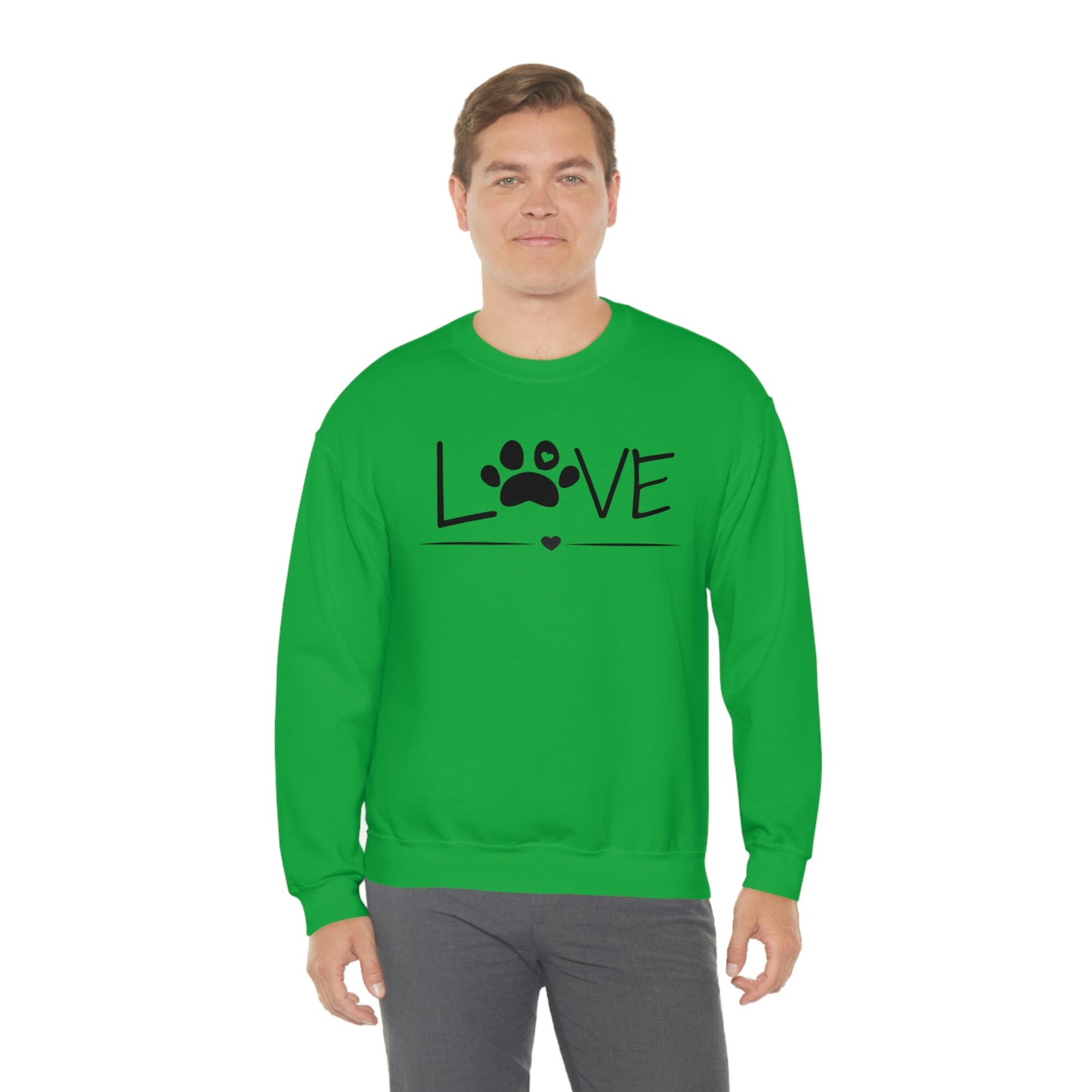 Love Paw Unisex Heavy Blend Crewneck Sweatshirt