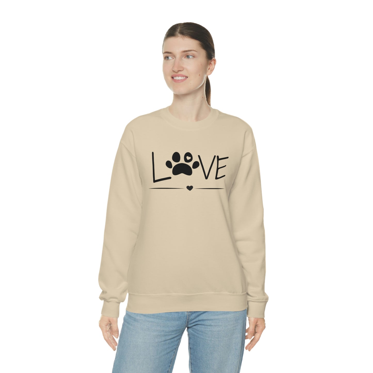 Love Paw Unisex Heavy Blend Crewneck Sweatshirt