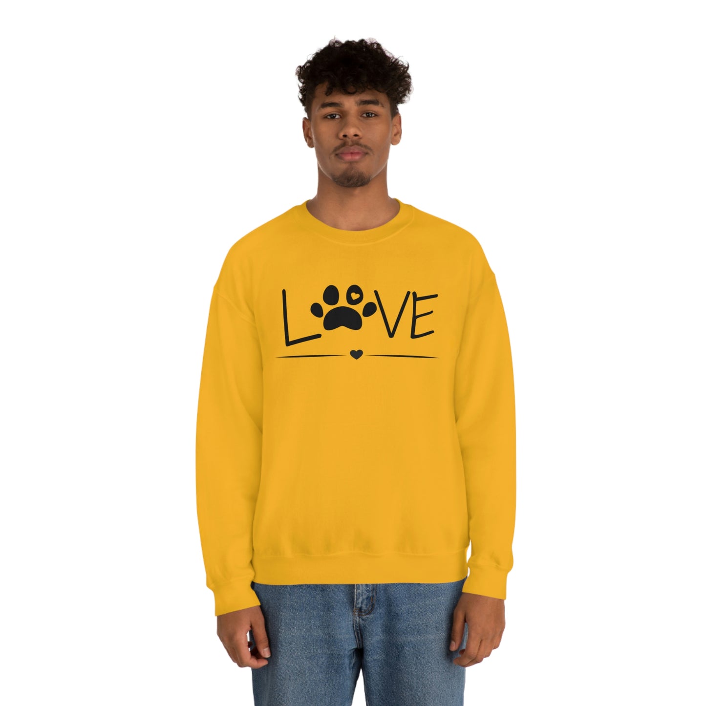 Love Paw Unisex Heavy Blend Crewneck Sweatshirt