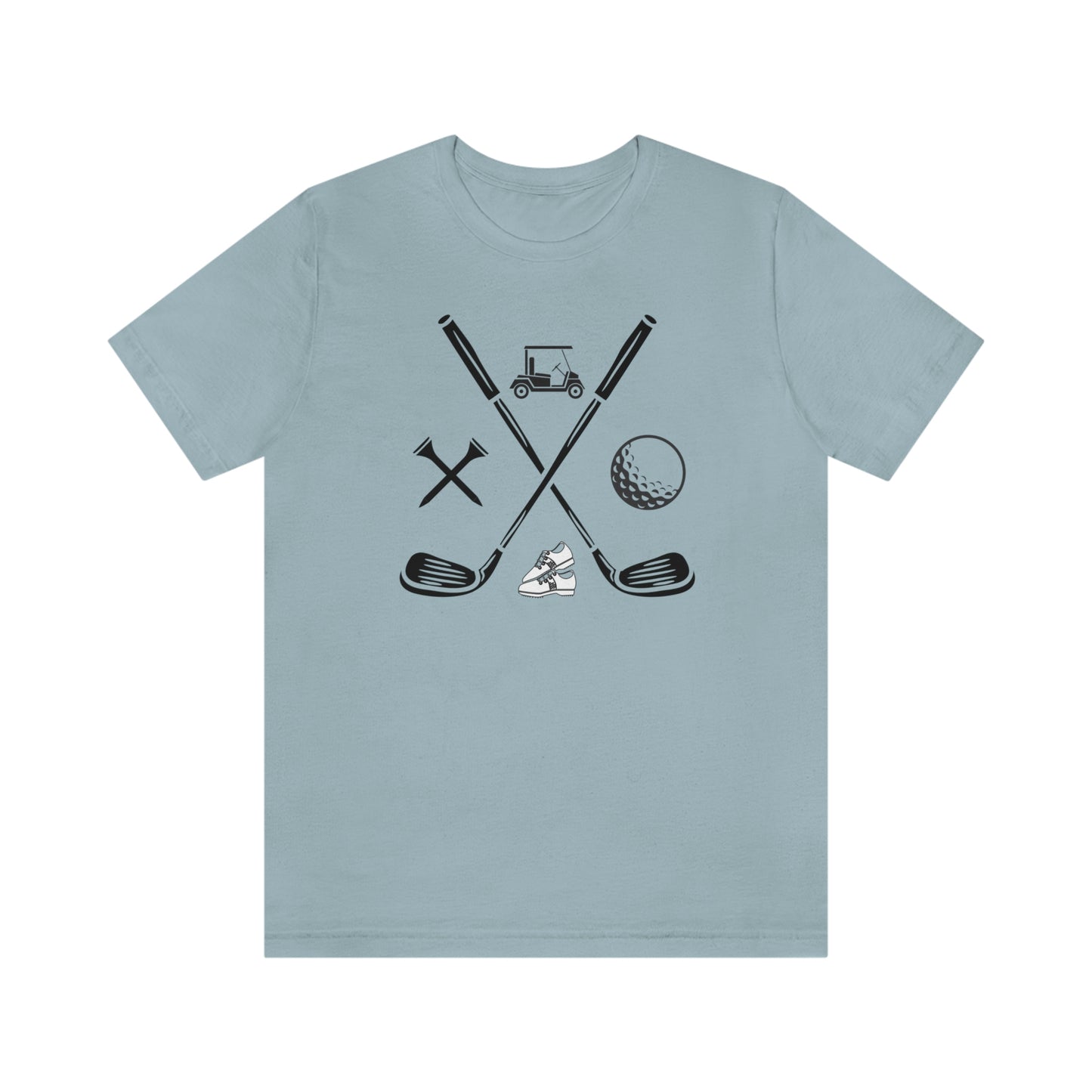 Golf Clubs Golf Ball Golf Tees Golf Cart Golf Shoes Unisex Jersey Short Sleeve Tee