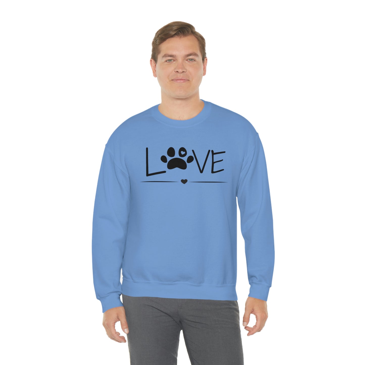 Love Paw Unisex Heavy Blend Crewneck Sweatshirt