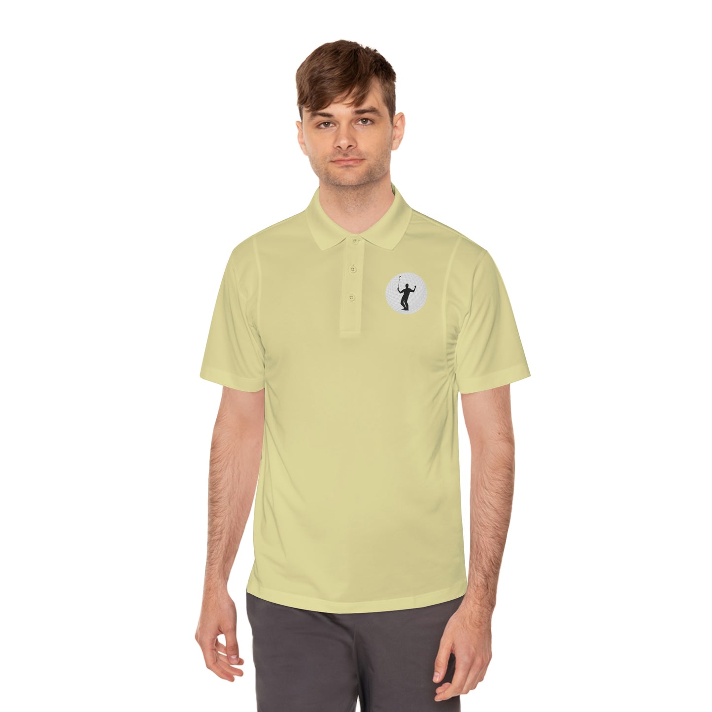 Golf Ball Player Men's Sport Polo Shirt