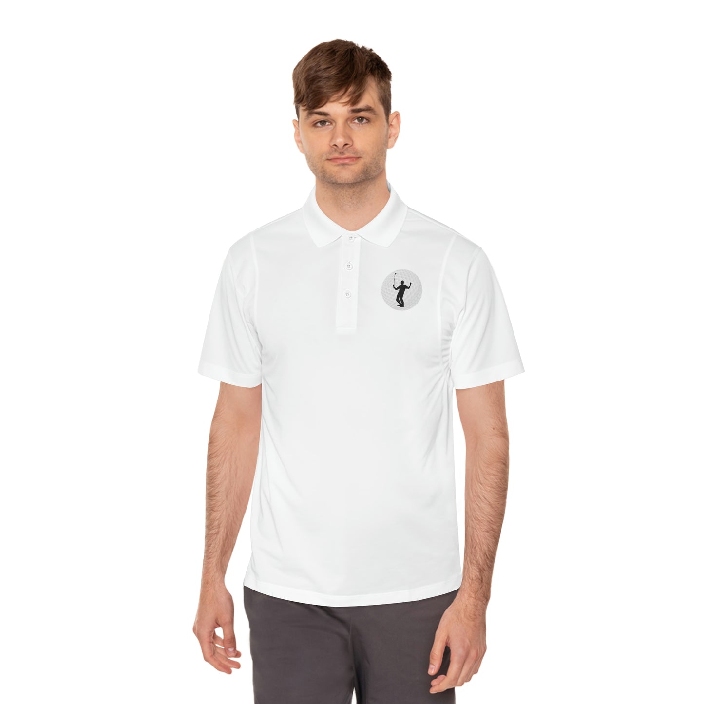 Golf Ball Player Men's Sport Polo Shirt