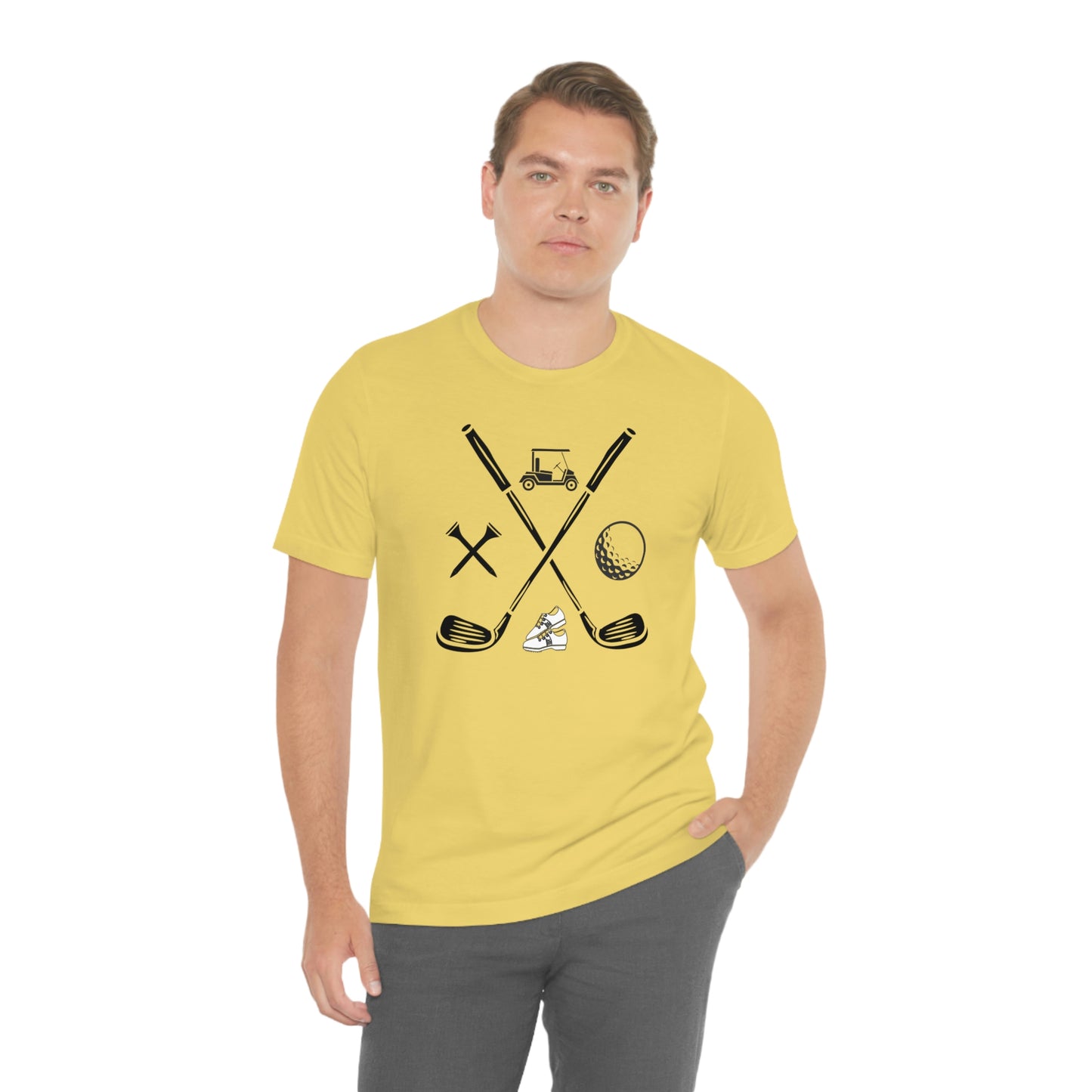 Golf Clubs Golf Ball Golf Tees Golf Cart Golf Shoes Unisex Jersey Short Sleeve Tee