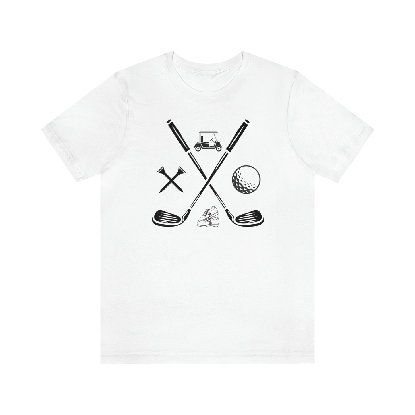 Golf Clubs Golf Ball Golf Tees Golf Cart Golf Shoes Unisex Jersey Short Sleeve Tee