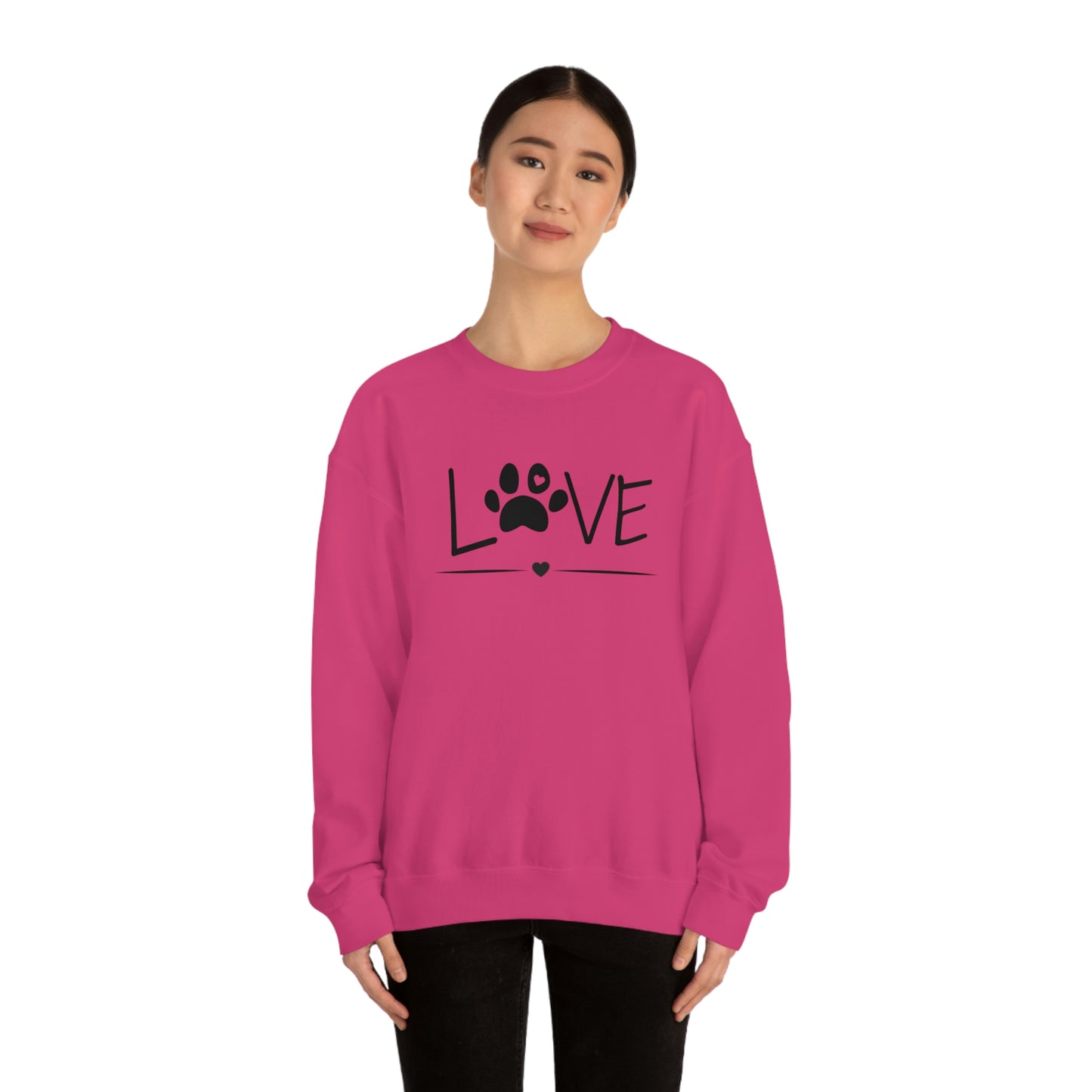 Love Paw Unisex Heavy Blend Crewneck Sweatshirt