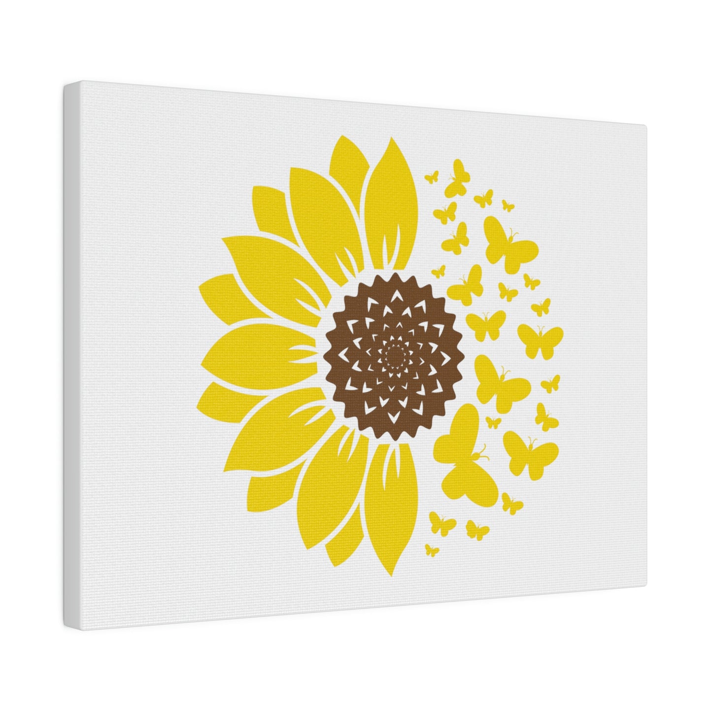 Sunflower Butterfly Matte Canvas, Stretched, 0.75"