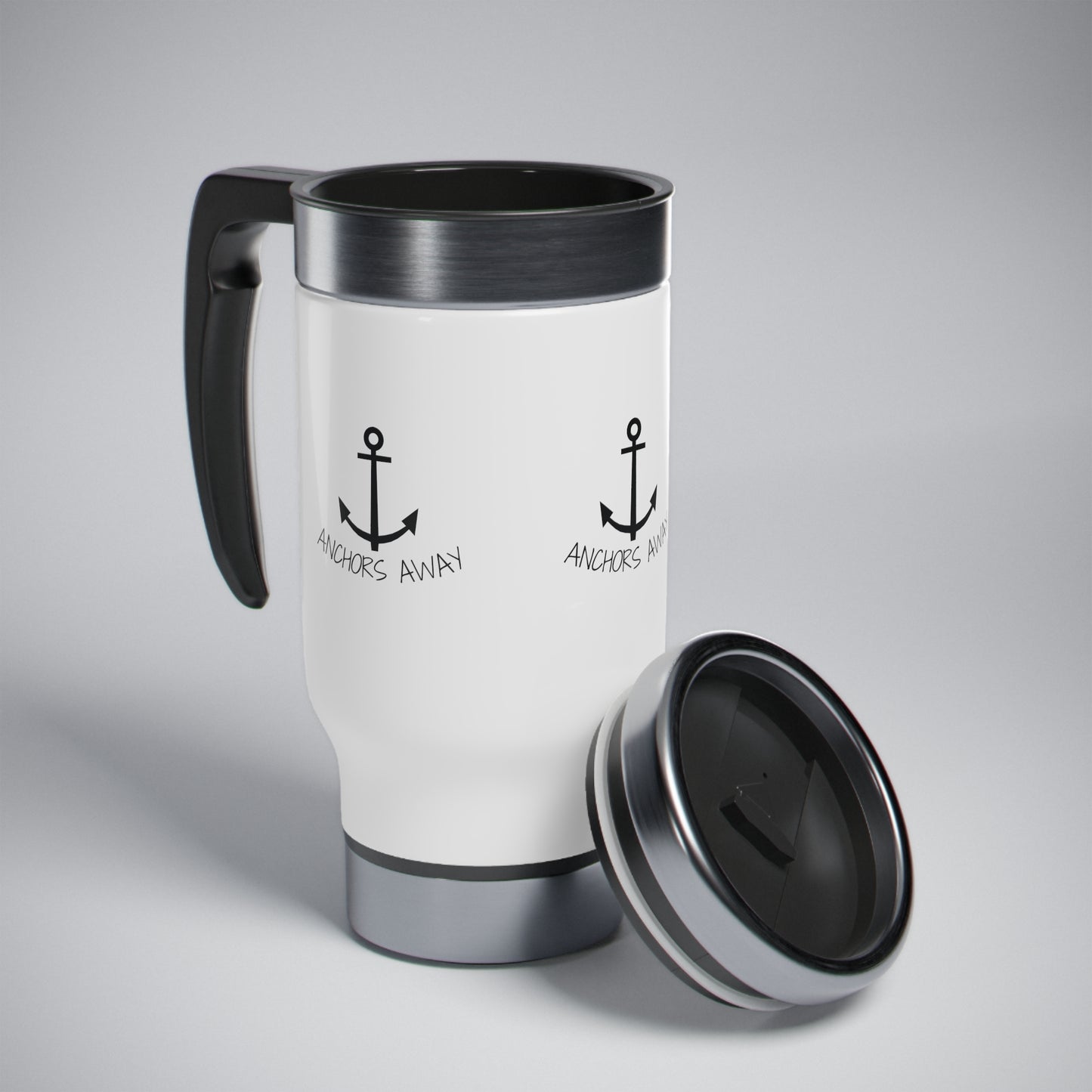 Anchors Away Stainless Steel Travel Mug with Handle, 14oz