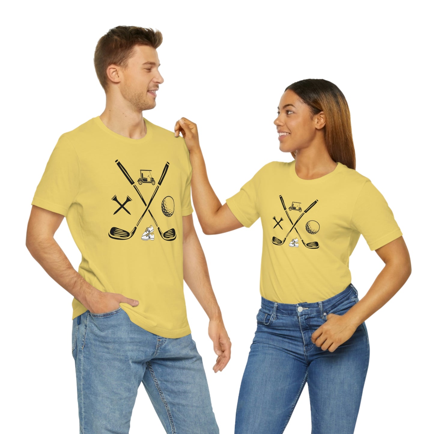 Golf Clubs Golf Ball Golf Tees Golf Cart Golf Shoes Unisex Jersey Short Sleeve Tee