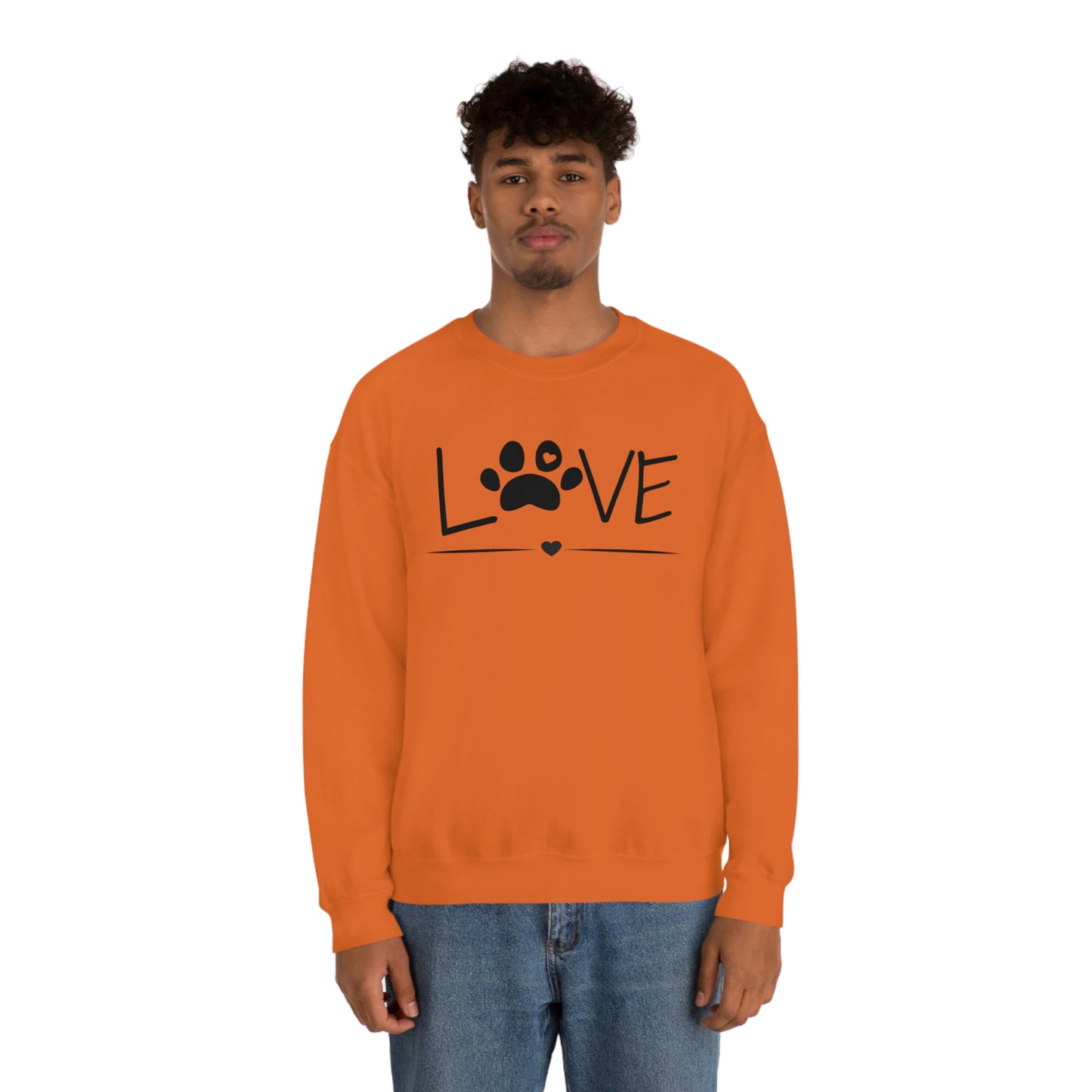 Love Paw Unisex Heavy Blend Crewneck Sweatshirt