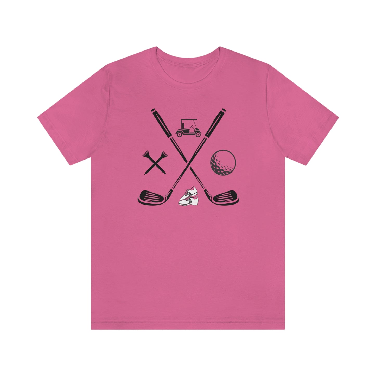 Golf Clubs Golf Ball Golf Tees Golf Cart Golf Shoes Unisex Jersey Short Sleeve Tee