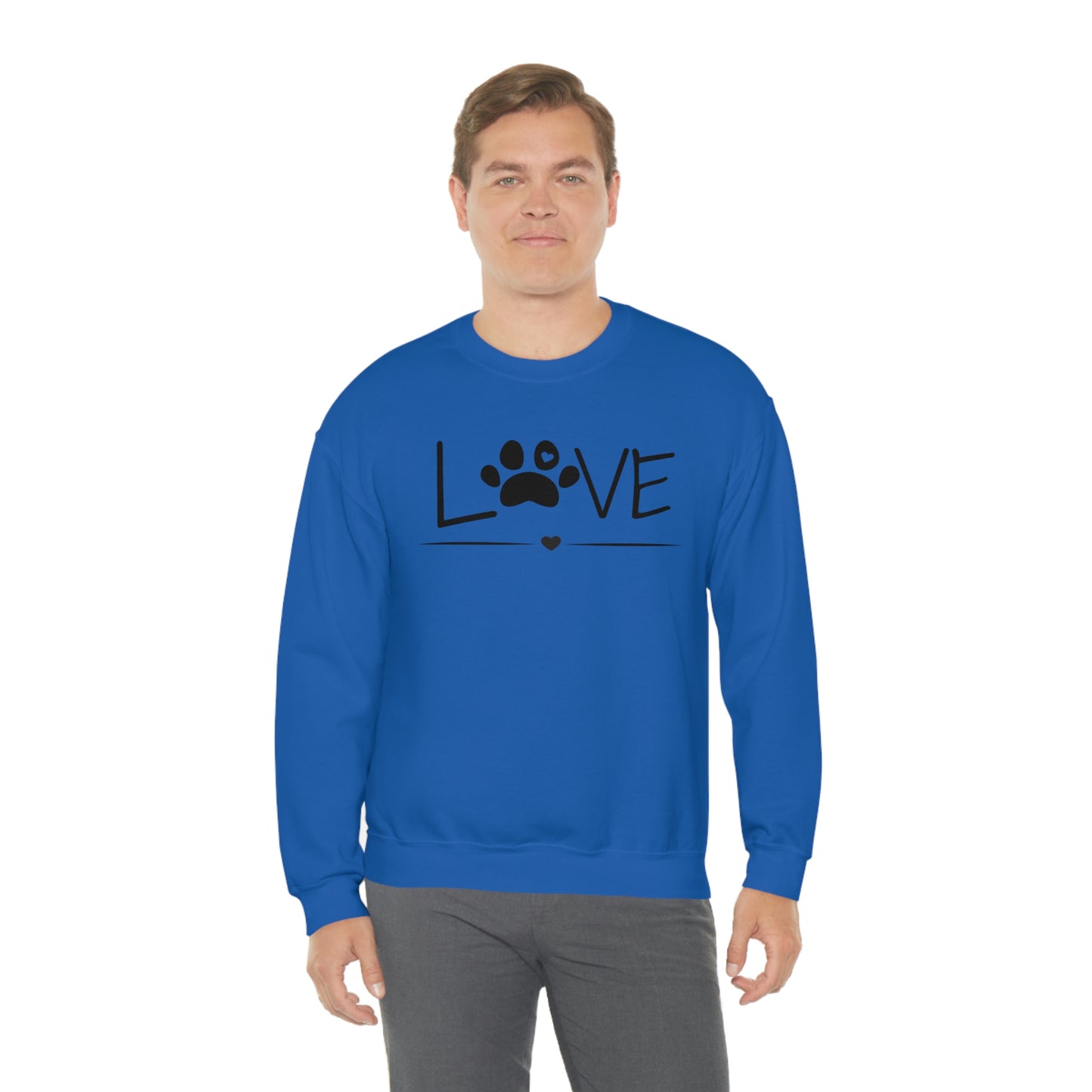 Love Paw Unisex Heavy Blend Crewneck Sweatshirt