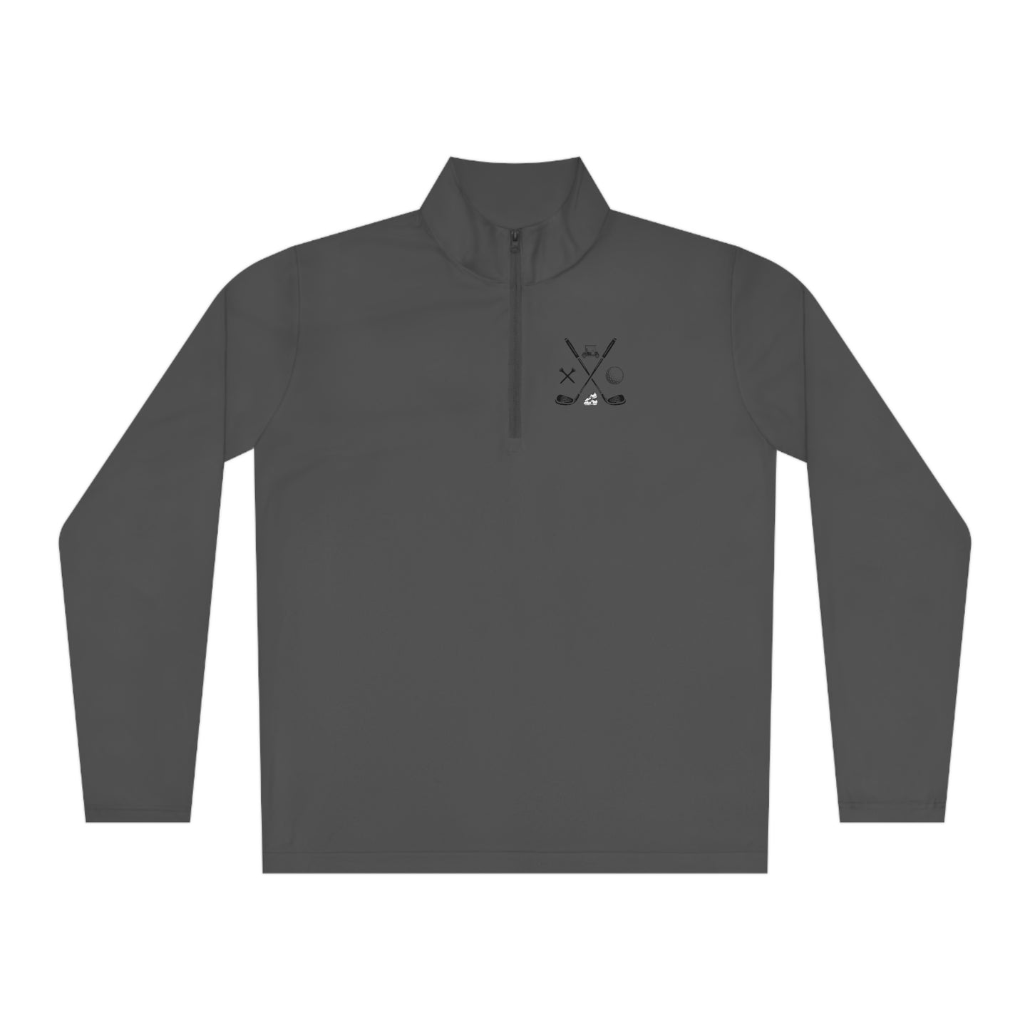 Golf Clubs Golf Ball Golf Tees Golf Cart Golf Shoes Unisex Quarter-Zip Pullover