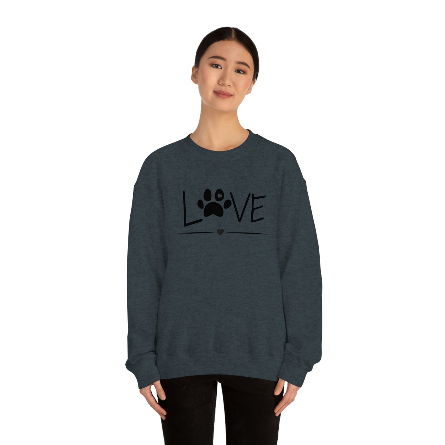 Love Paw Unisex Heavy Blend Crewneck Sweatshirt