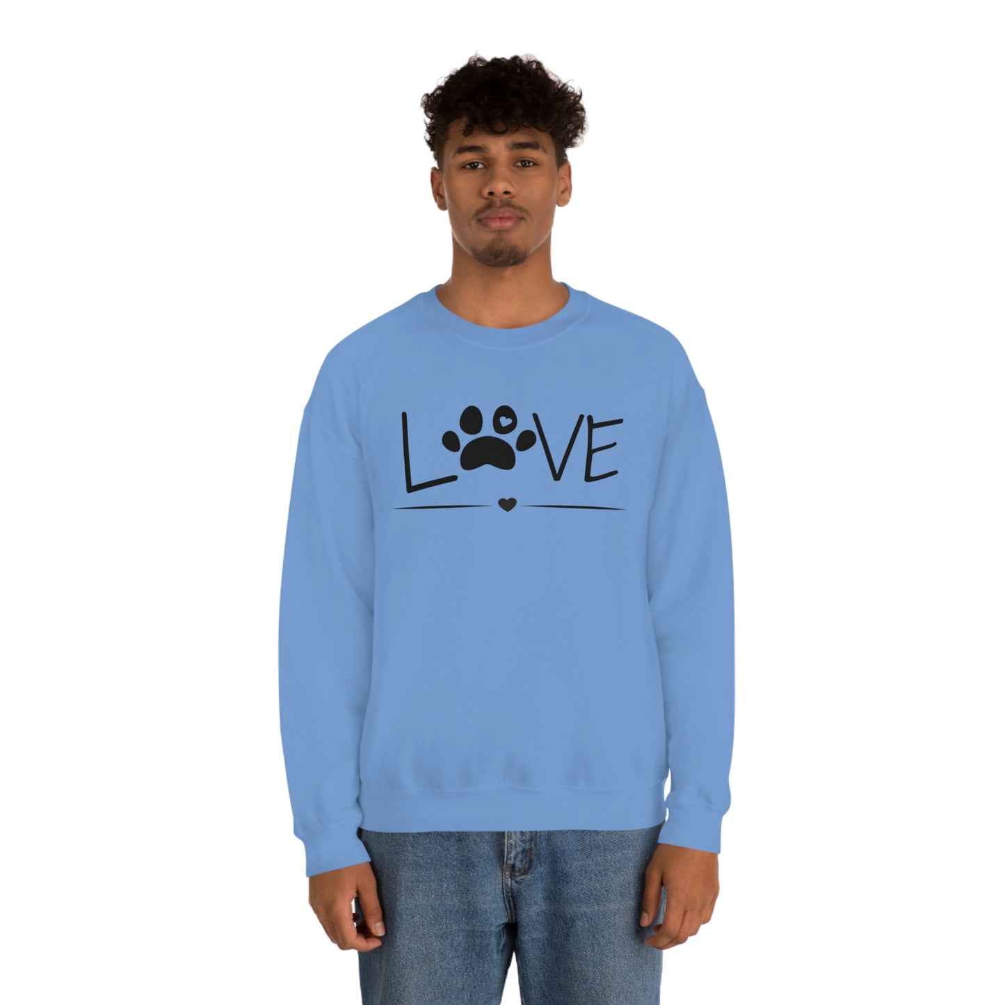 Love Paw Unisex Heavy Blend Crewneck Sweatshirt