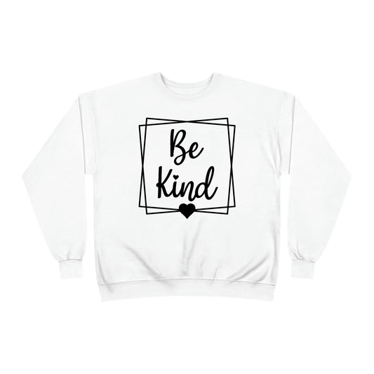 Be Kind Square Heart Unisex EcoSmart® Crewneck Sweatshirt