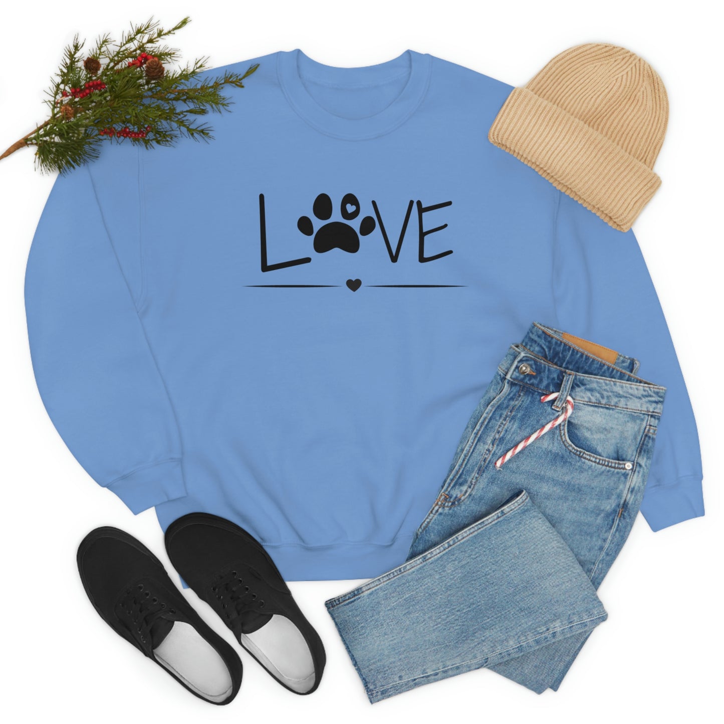 Love Paw Unisex Heavy Blend Crewneck Sweatshirt