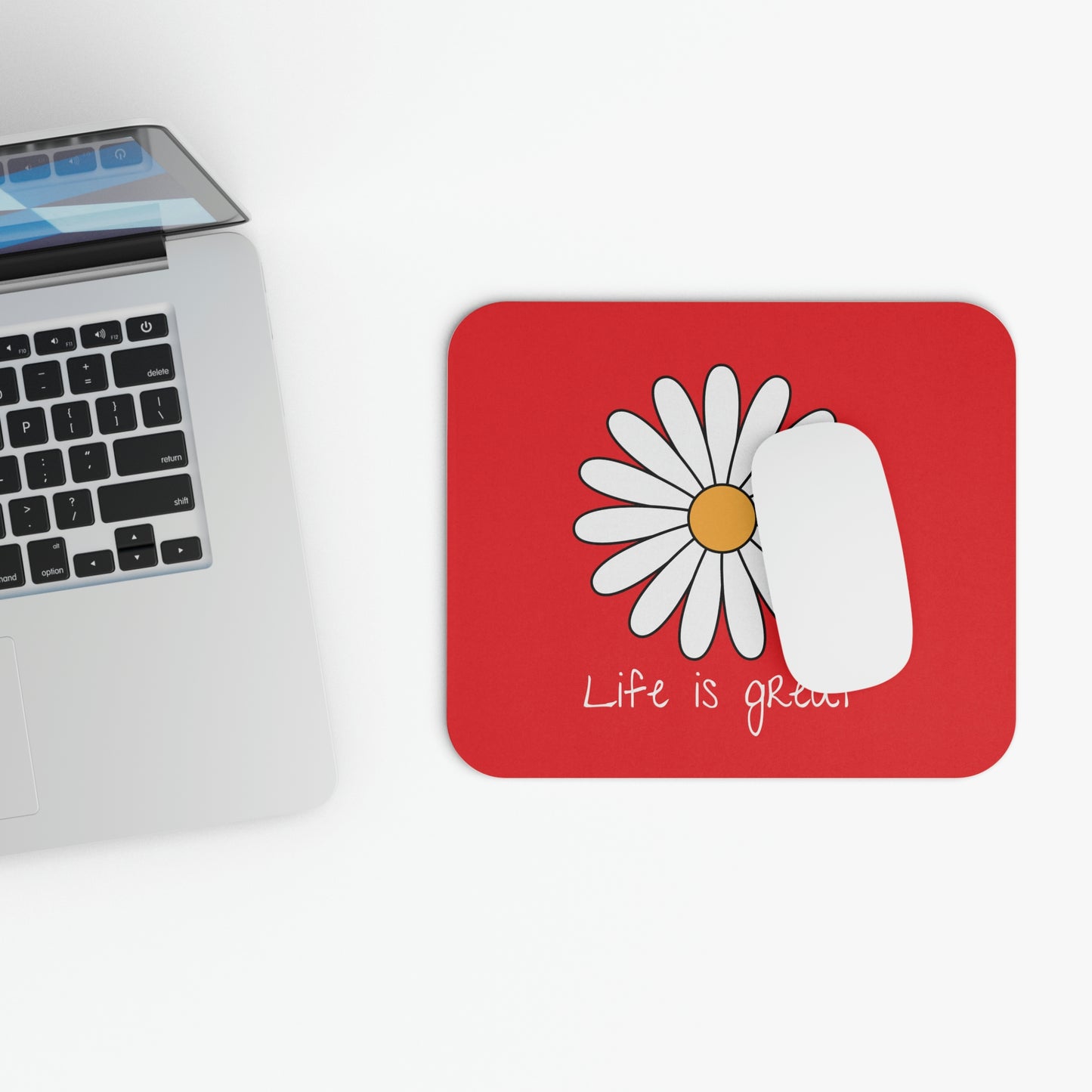 Life is great Mouse Pad (Rectangle) Red