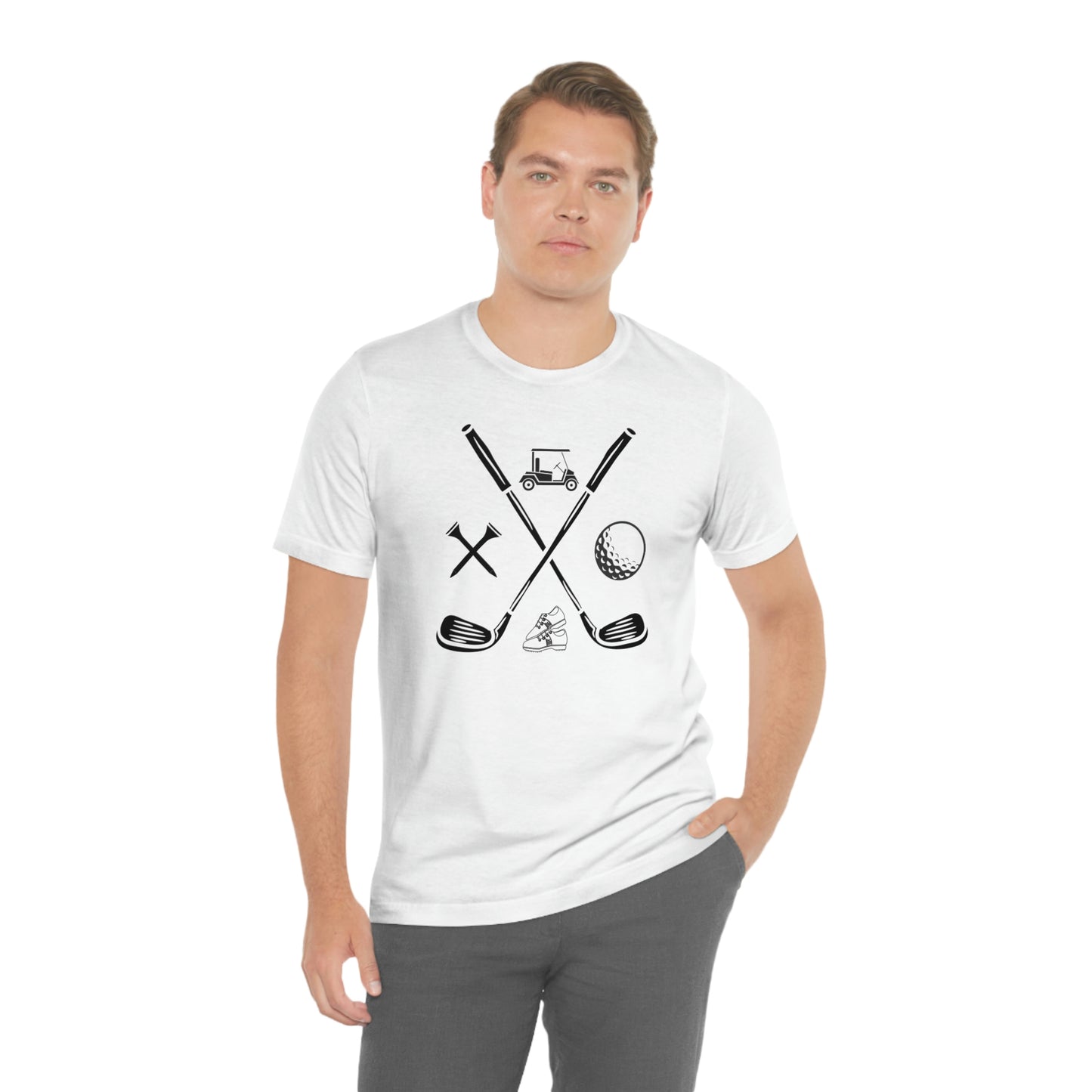 Golf Clubs Golf Ball Golf Tees Golf Cart Golf Shoes Unisex Jersey Short Sleeve Tee