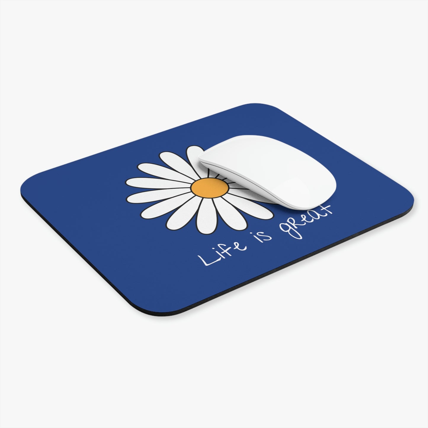 Life is great Mouse Pad (Rectangle) blue