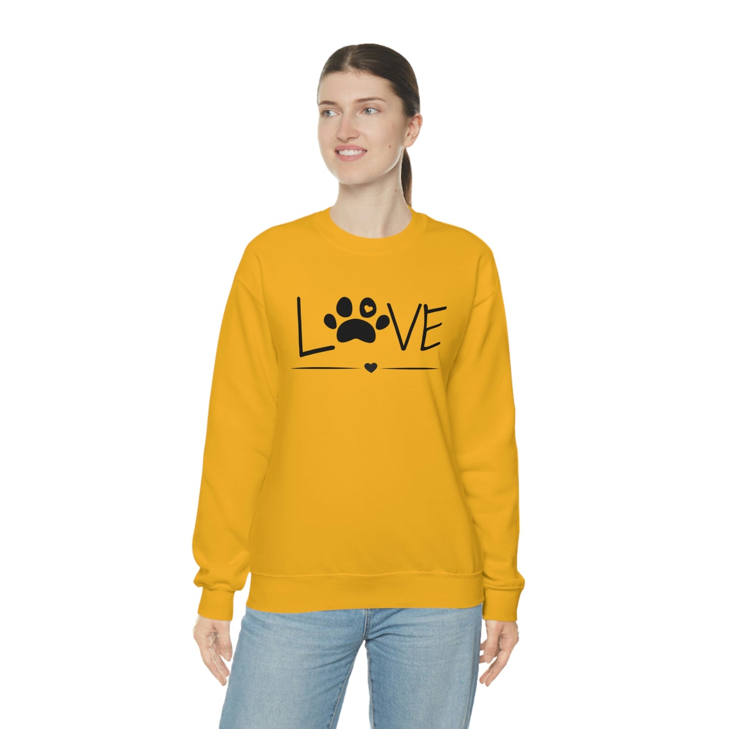 Love Paw Unisex Heavy Blend Crewneck Sweatshirt