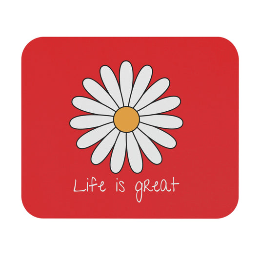 Life is great Mouse Pad (Rectangle) Red