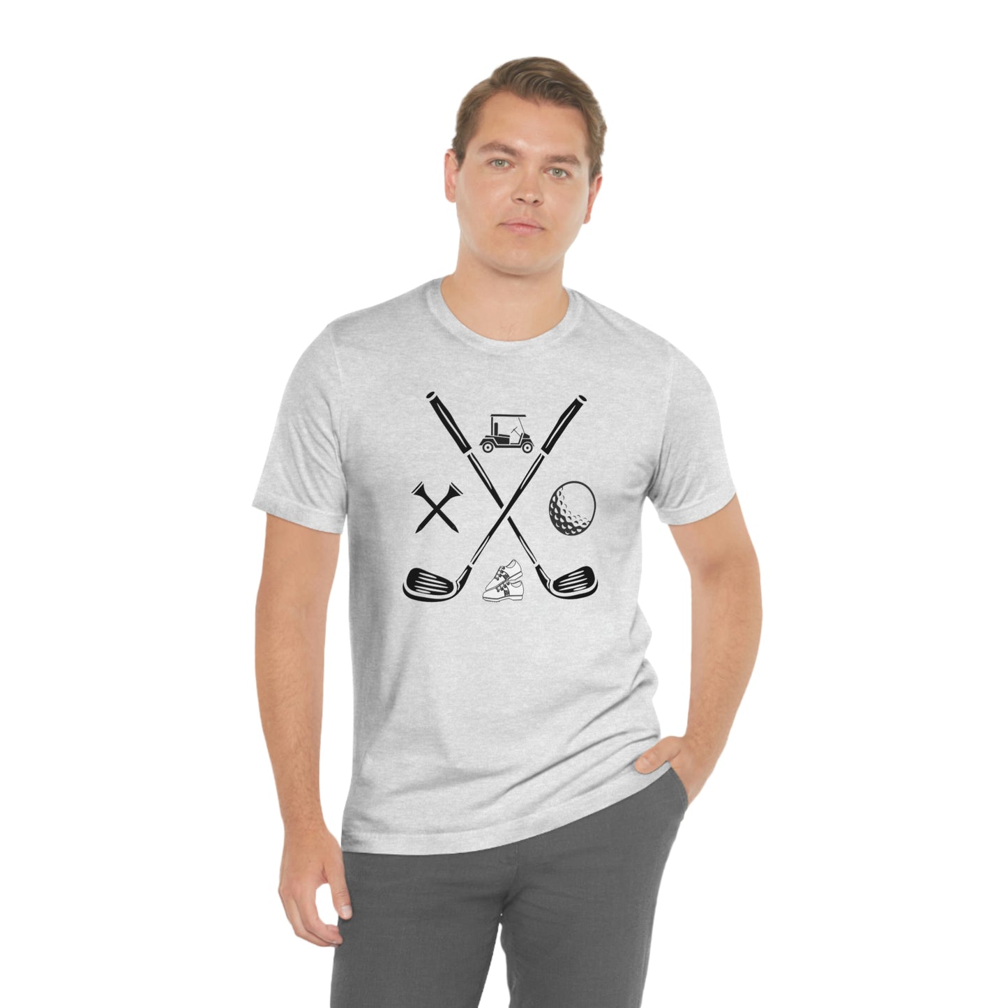 Golf Clubs Golf Ball Golf Tees Golf Cart Golf Shoes Unisex Jersey Short Sleeve Tee