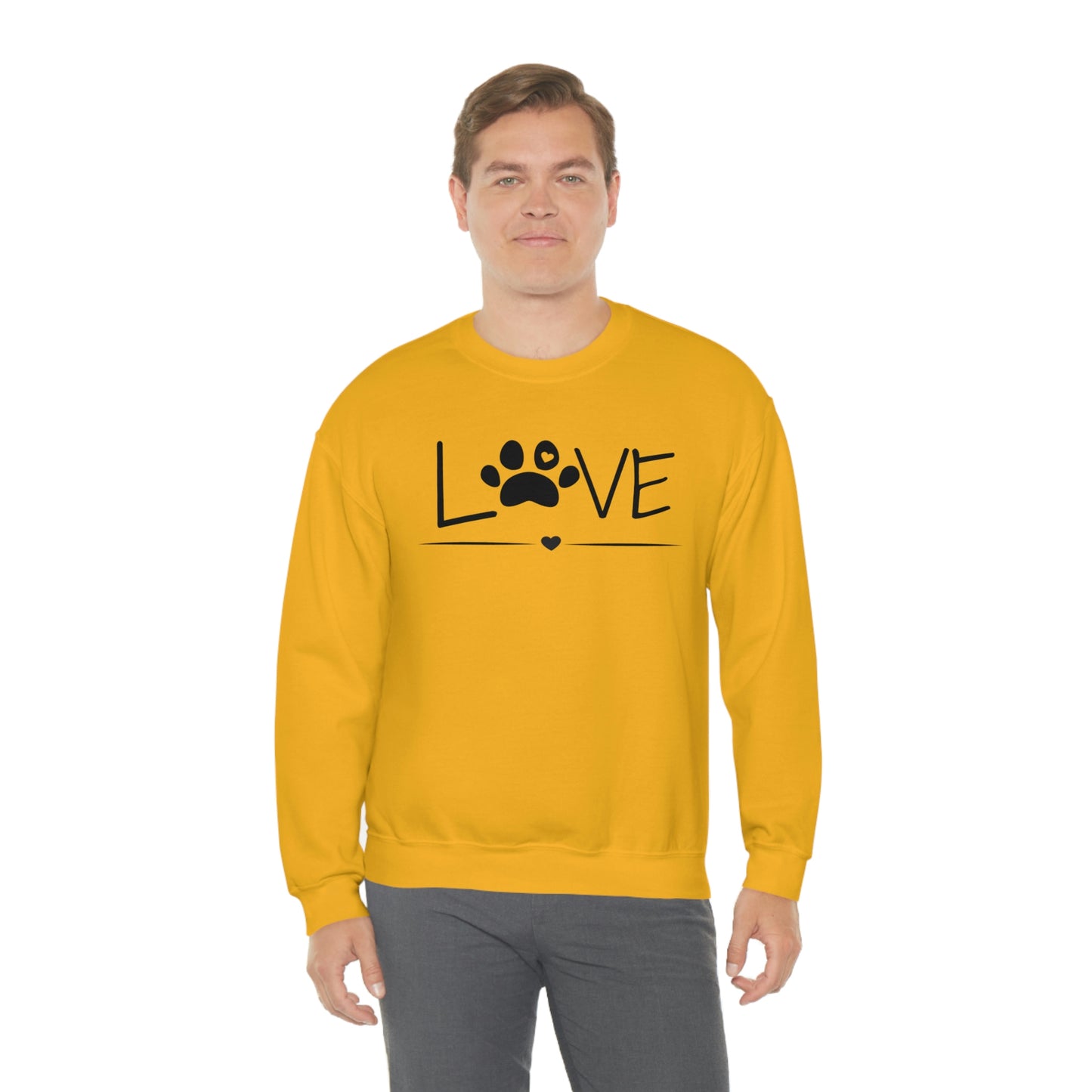 Love Paw Unisex Heavy Blend Crewneck Sweatshirt