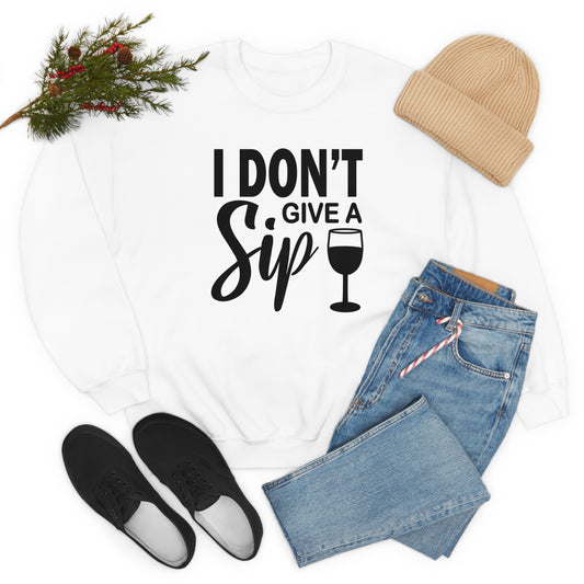 I Don't Give a Sip Unisex Heavy Blend™ Crewneck Sweatshirt