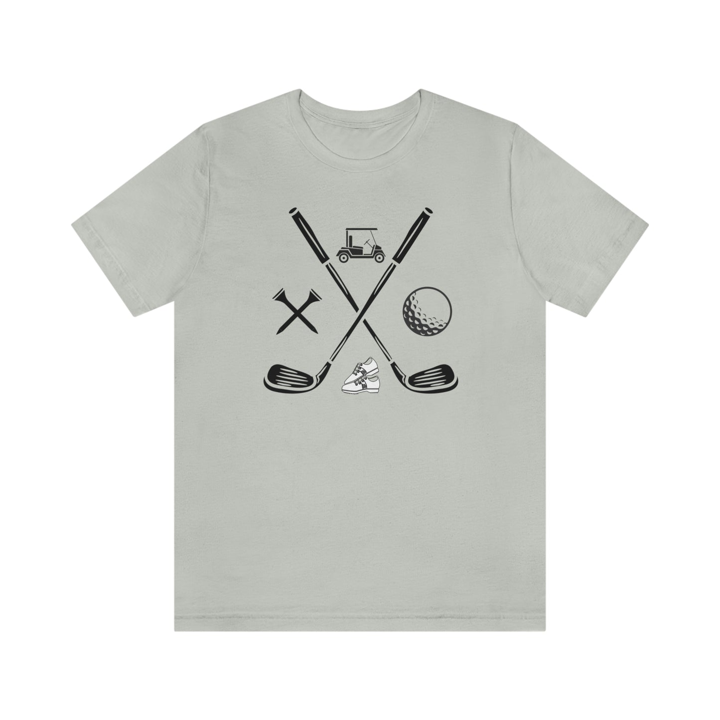 Golf Clubs Golf Ball Golf Tees Golf Cart Golf Shoes Unisex Jersey Short Sleeve Tee