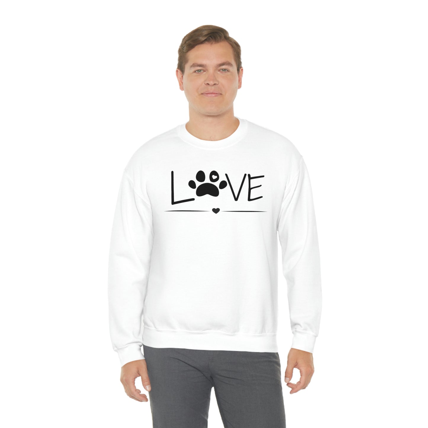 Love Paw Unisex Heavy Blend Crewneck Sweatshirt