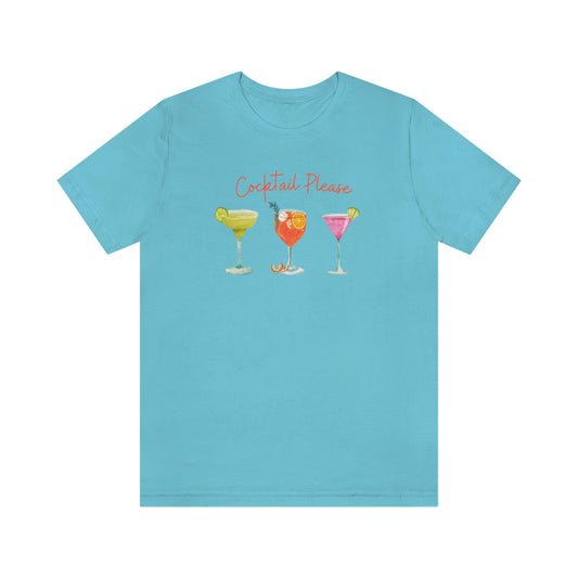 Cocktail Please Womens Jersey Short Sleeve Tee