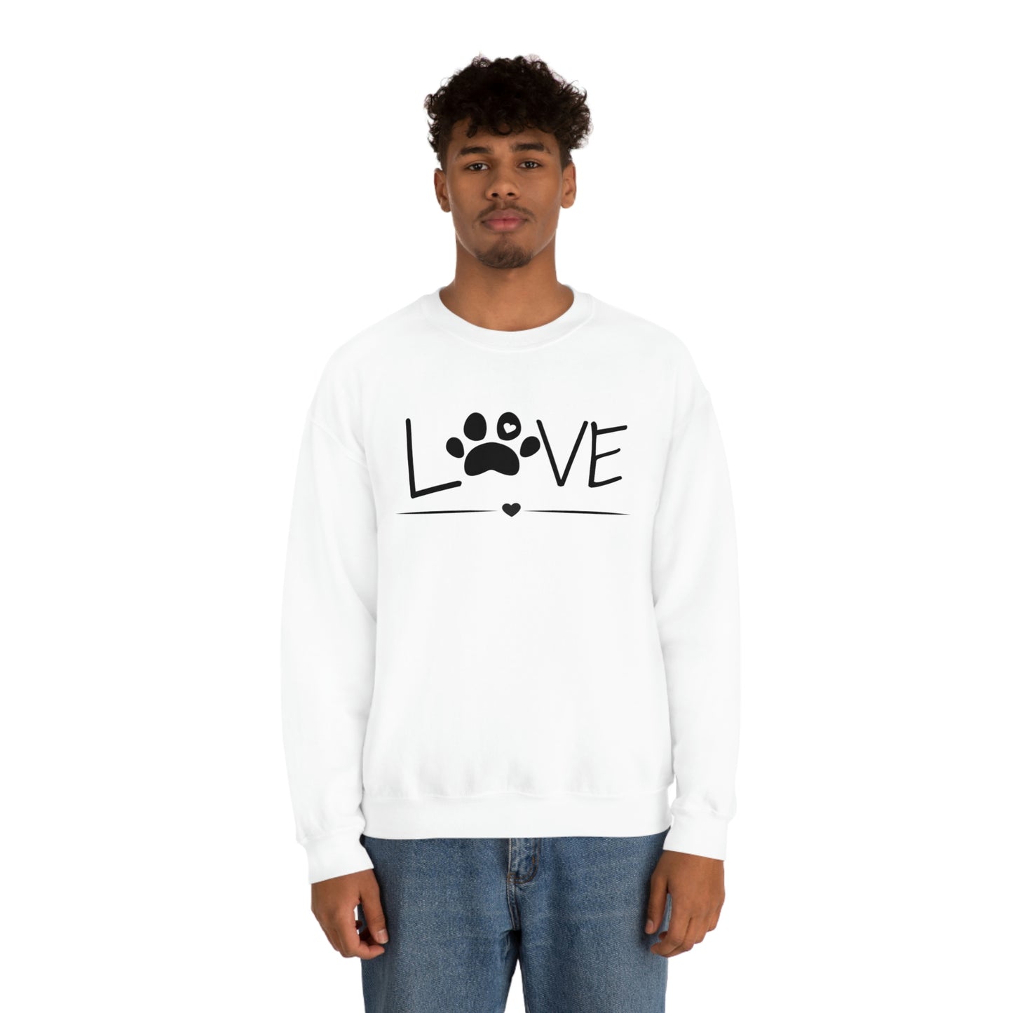 Love Paw Unisex Heavy Blend Crewneck Sweatshirt