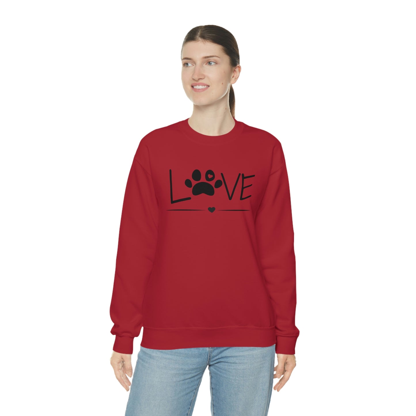 Love Paw Unisex Heavy Blend Crewneck Sweatshirt