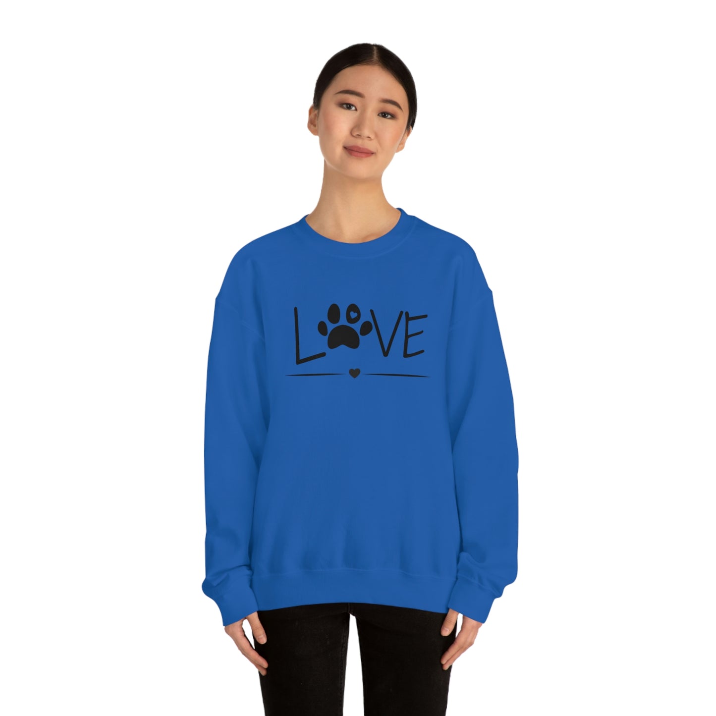 Love Paw Unisex Heavy Blend Crewneck Sweatshirt