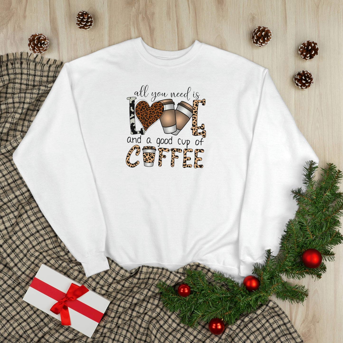 All you need is love and a good cup of Coffee Unisex EcoSmart® Crewneck Sweatshirt