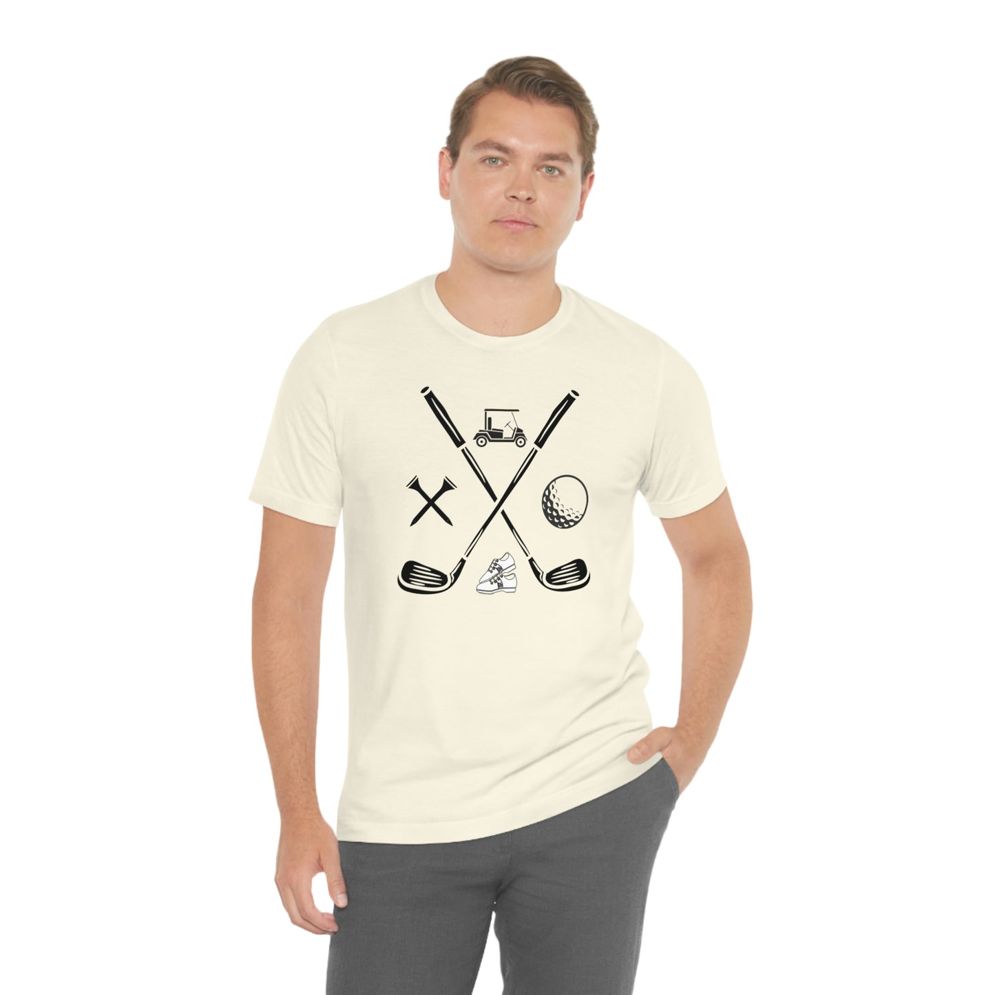 Golf Clubs Golf Ball Golf Tees Golf Cart Golf Shoes Unisex Jersey Short Sleeve Tee