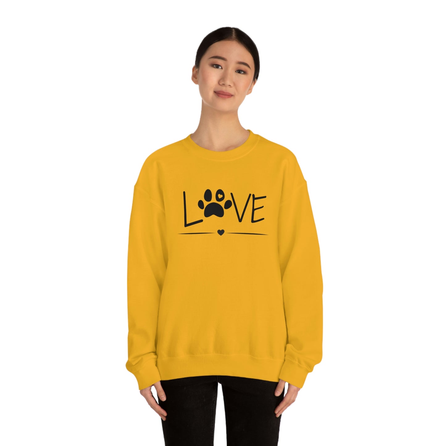 Love Paw Unisex Heavy Blend Crewneck Sweatshirt