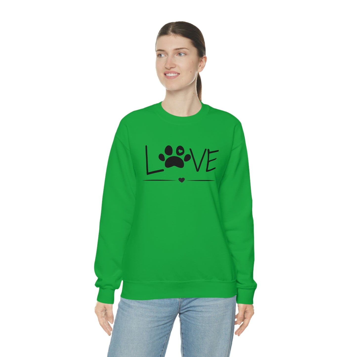 Love Paw Unisex Heavy Blend Crewneck Sweatshirt