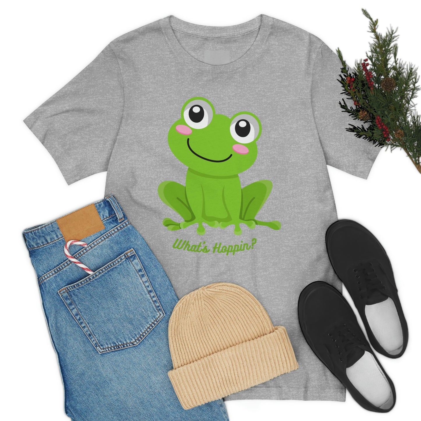 What's Hoppin? Frog Unisex Jersey Short Sleeve Tee