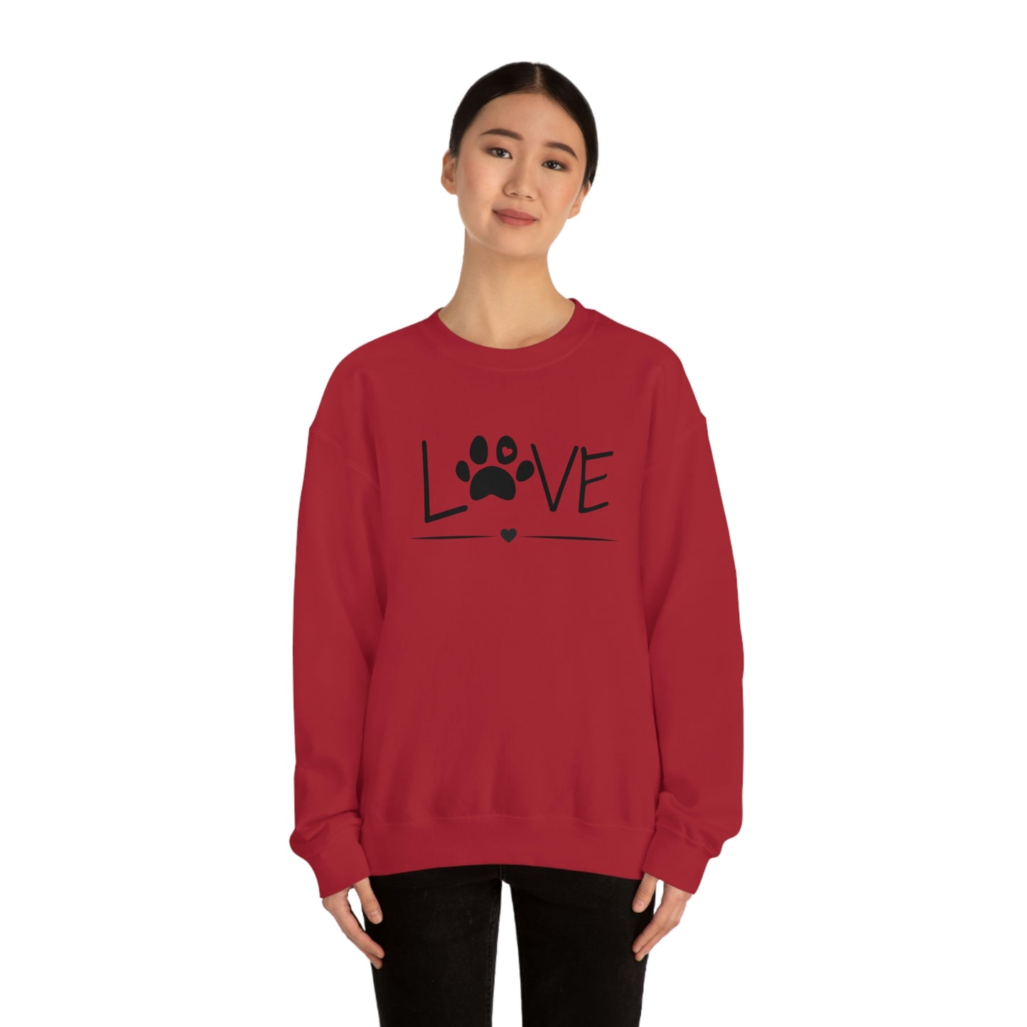 Love Paw Unisex Heavy Blend Crewneck Sweatshirt