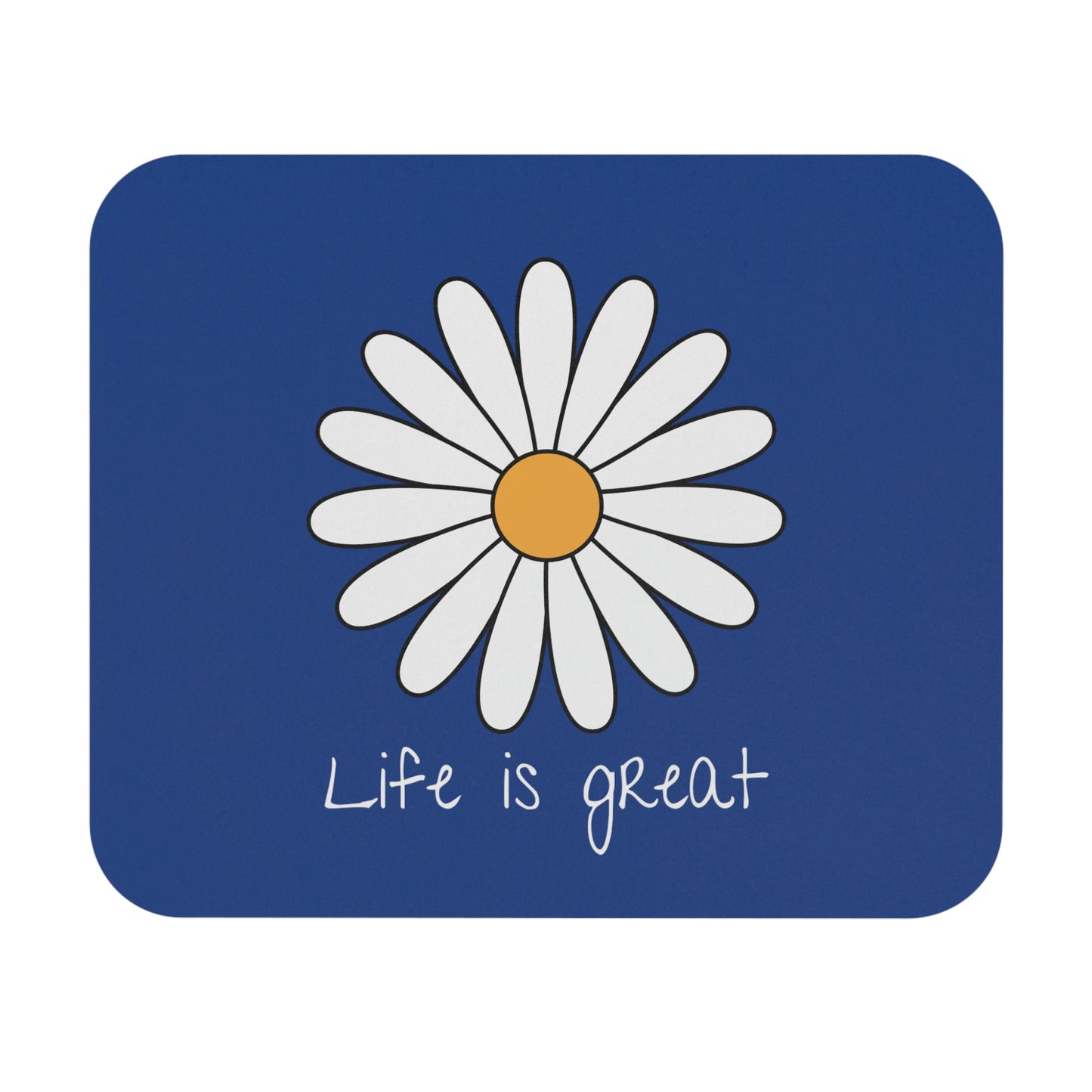 Life is great Mouse Pad (Rectangle) blue