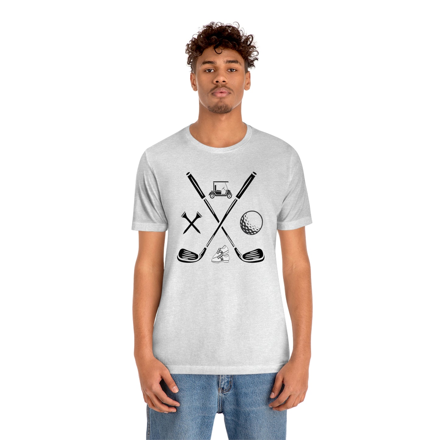 Golf Clubs Golf Ball Golf Tees Golf Cart Golf Shoes Unisex Jersey Short Sleeve Tee